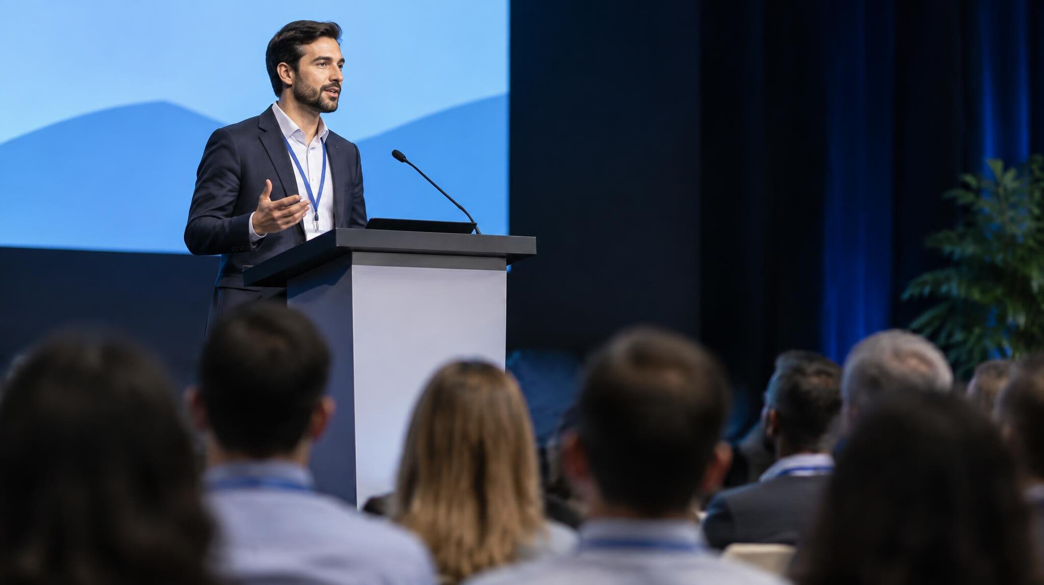 person giving presentation