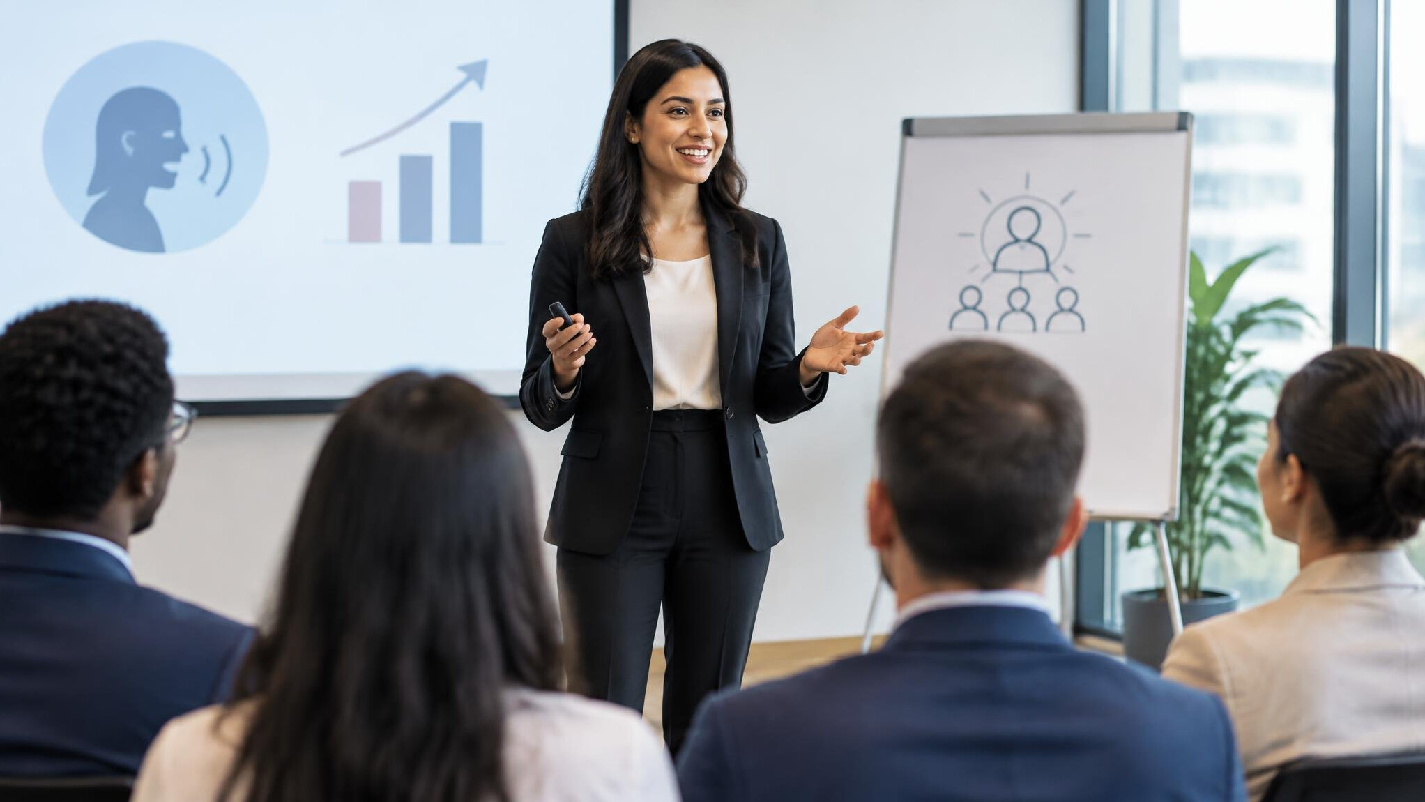 person giving presentation