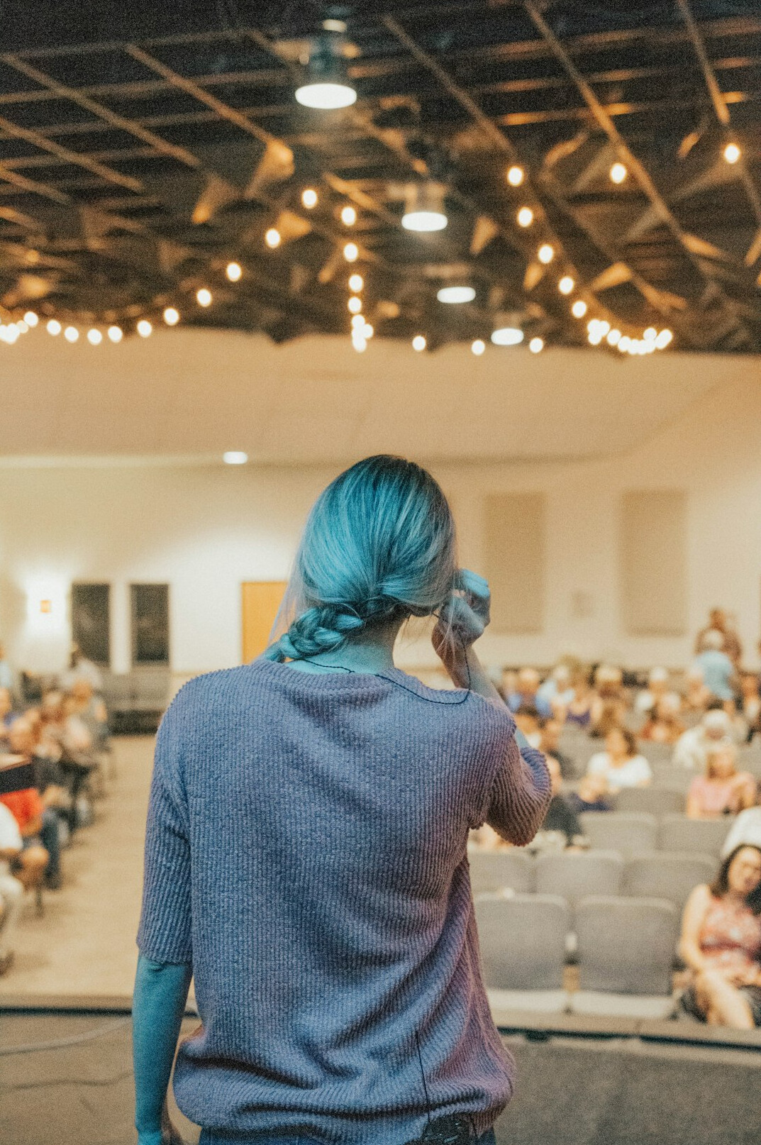 person giving presentation